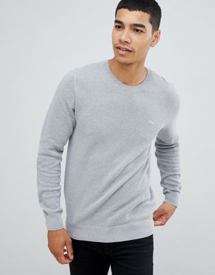 grey lacoste jumper