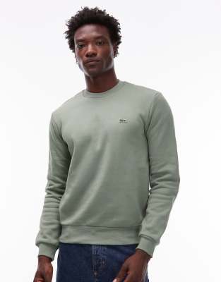 Lacoste Logo-patch Sweatshirt In Green