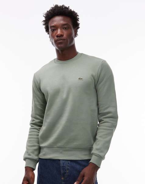 Lacoste crew neck sweatshirt in green - view 1