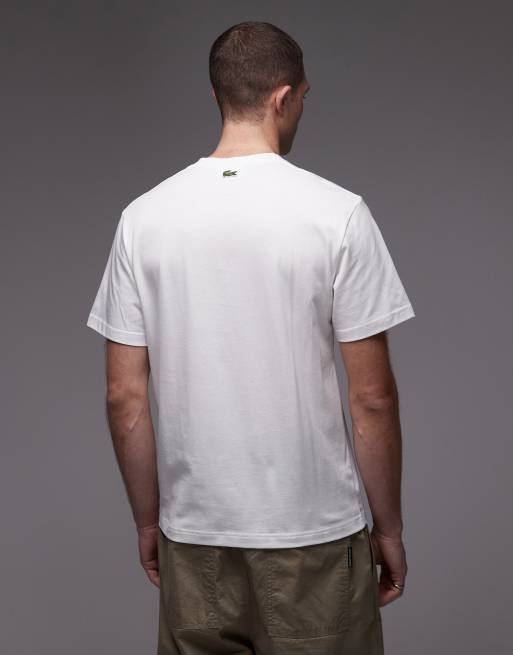 Lacoste croc chest graphic in white, 3 of 5