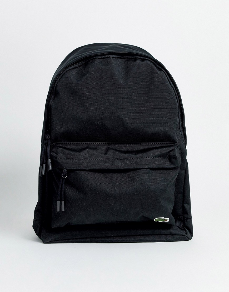Lacoste Croc Logo Backpack In Black
