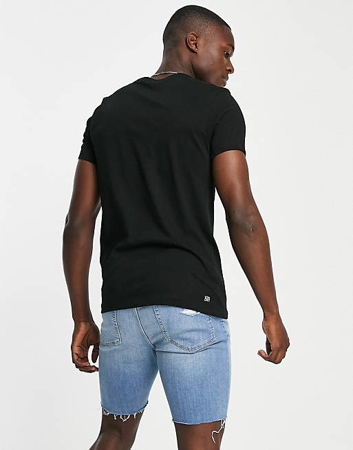 Men Lacoste croc logo t-shirt in black 