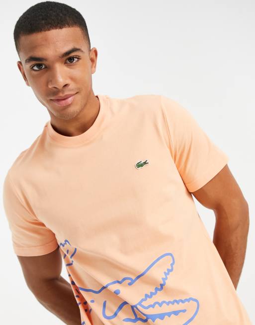 Peach 2025 lacoste shirt