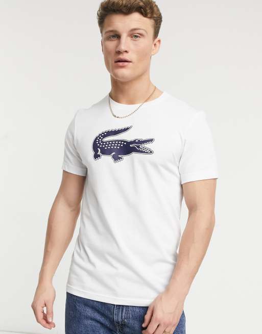 Lacoste blanche store et bleu