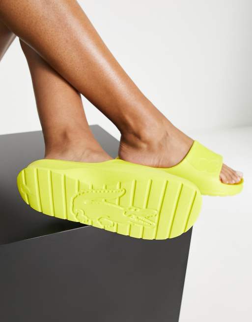 Lacoste Croco 2.0 logo slides in yellow YELLOW