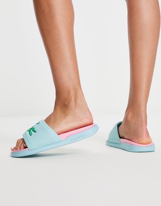 Lacoste - Croco Dualiste - Blå badesandaler med polstring, 2 af 4