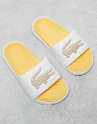 Claquette shop lacoste jaune