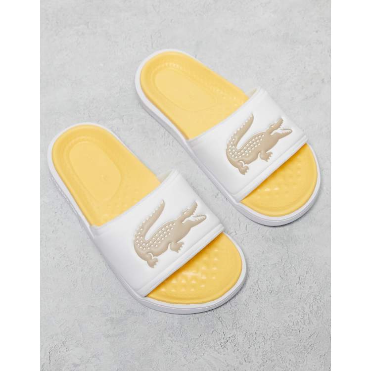 Claquette lacoste jaune sale