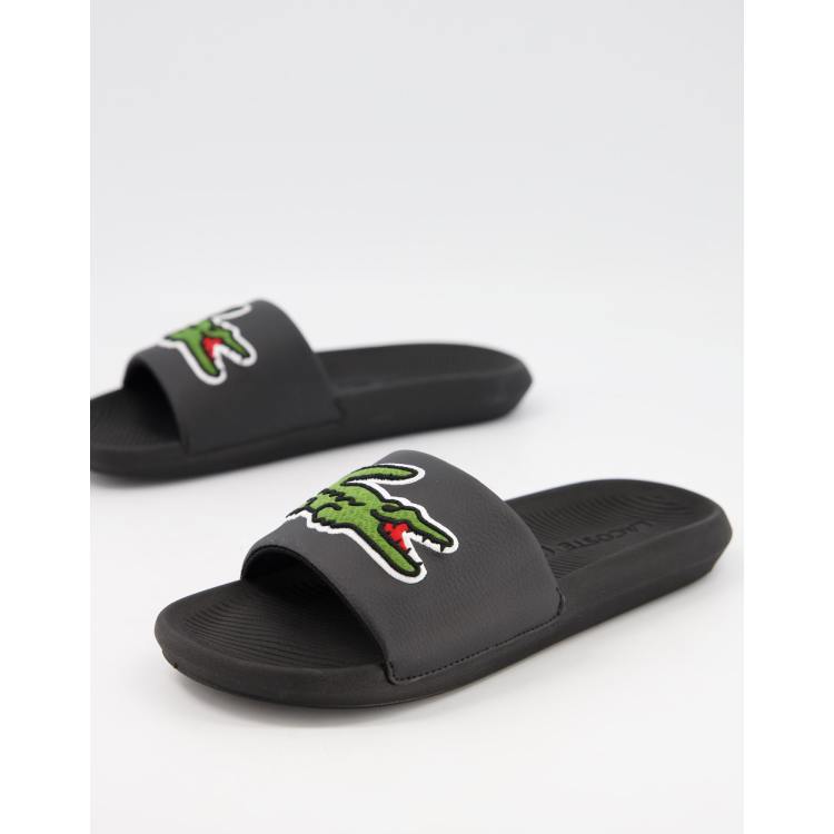 Lacoste big logo slides new arrivals