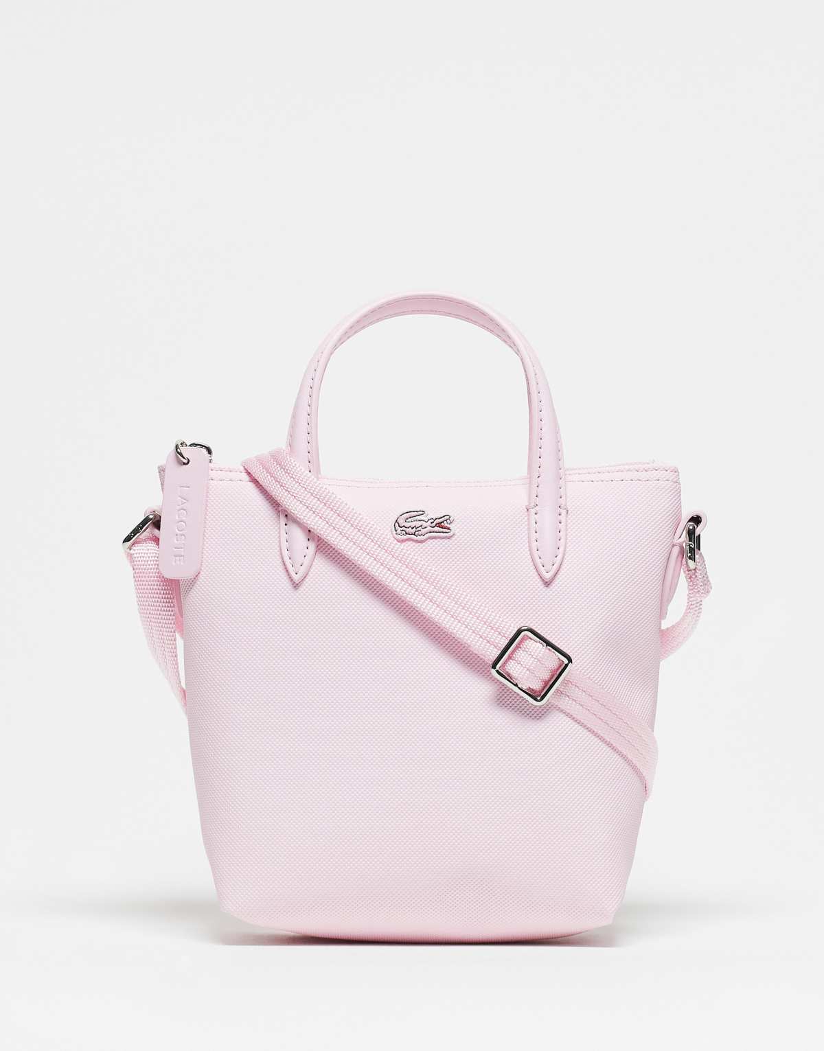 Lacoste cross body bag in light pink