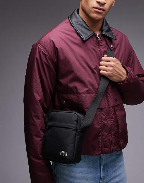 Lacoste crossbody reporter bag in black - view 1