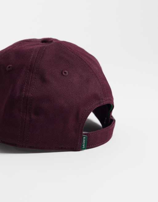 Lacoste czapka z logo w kolorze burgundowym, 3 z 3