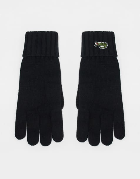 Lacoste – Czarne dzianinowej rękawiczki - view 1
