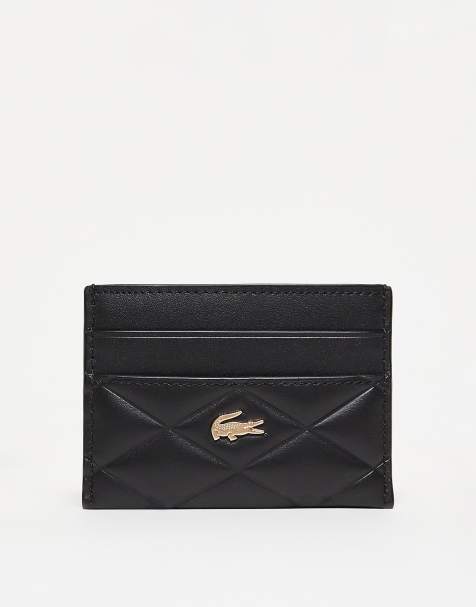 Lacoste –Czarne pikowane etui na karty - view 1