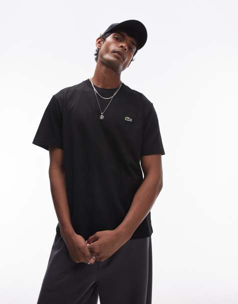 Lacoste – Czarny T-shirt z logo - view 1