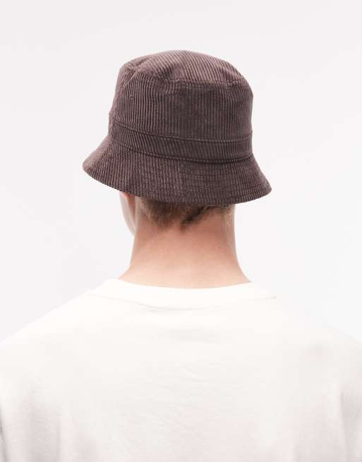 Lacoste – Czekoladowy sztruksowy kapelusz typu bucket, 3 z 3