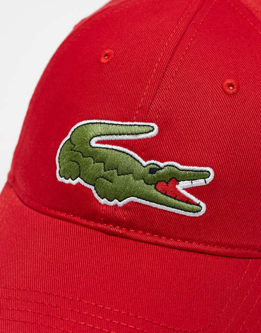 Lacoste – Czerwona czapka z daszkiem , 3 z 4