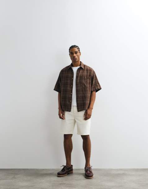 Lacoste - Denim bermudashort in ecru - view 1