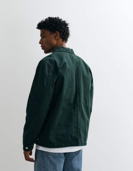 Lacoste denim overshirt in green, 5 of 5
