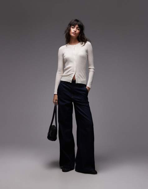 Lacoste - Doorschijnend gebreid vest in wit - view 1