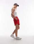 [Lacoste] Lacoste double-faced pique shorts in red S Red
