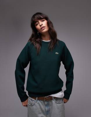 Lacoste - Dunkelgrünes Sweatshirt mit Logo