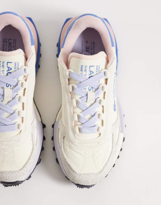 Lacoste Elite Active logo trainers in beige, 3 of 5