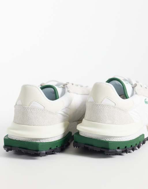 Lacoste Elite Active logo trainers in white/green, 5 of 5