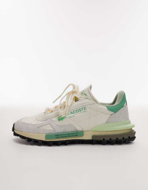 Lacoste – Elite Active – Naturvita och gröna sneakers , 2 av 5