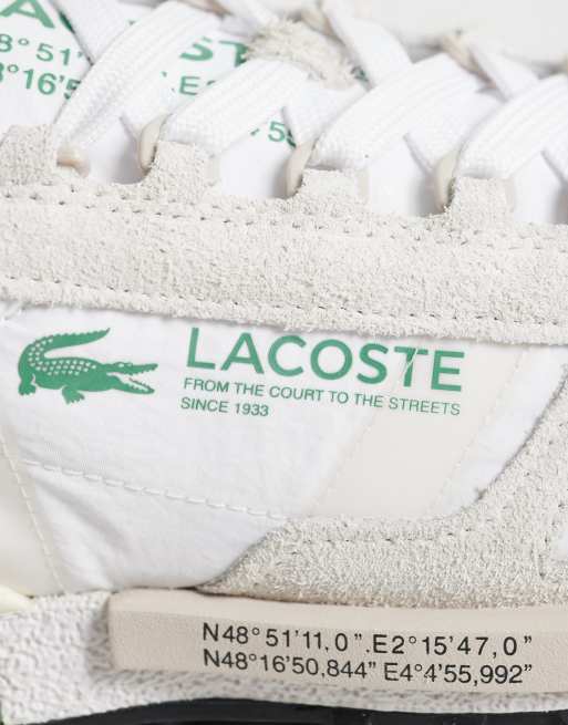 Lacoste – Elite Active – Vita och gröna sneakers med logga, 4 av 5