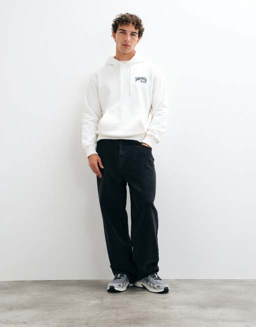 Lacoste embroidered logo hoodie in white, 2 of 9
