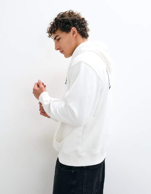 Lacoste embroidered logo hoodie in white, 4 of 9