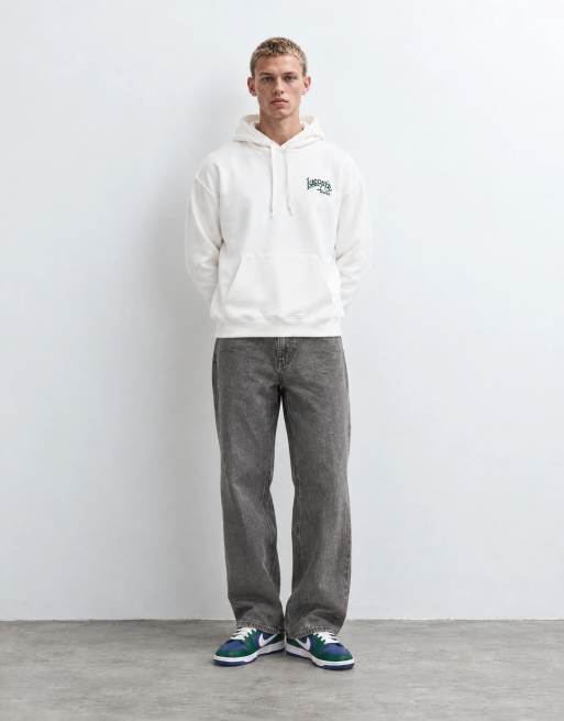 Lacoste embroidered logo hoodie in white, 7 of 9