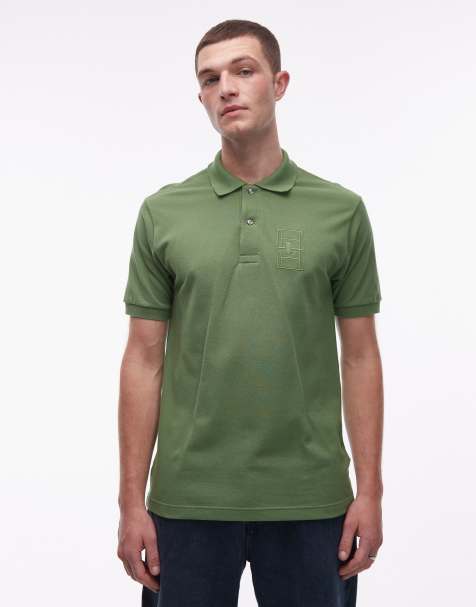 Lacoste embroidered logo polo in green