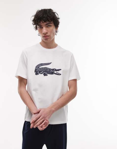 Lacoste - Ensemble de pyjama confort avec logo - Blanc/bleu marine - view 1