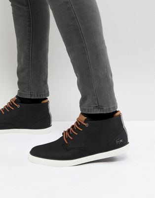 lacoste black chukka boots