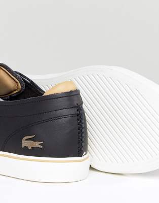 lacoste black esparre deck trainers