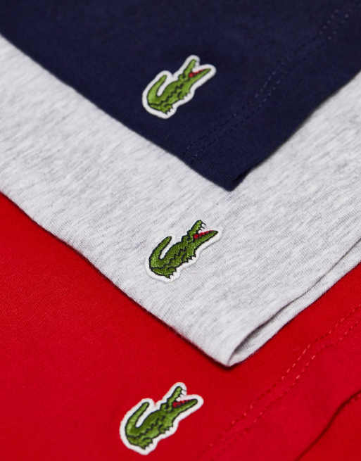 Lacoste essentials 3 pack trunks in multi