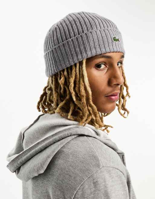 Grey store lacoste beanie