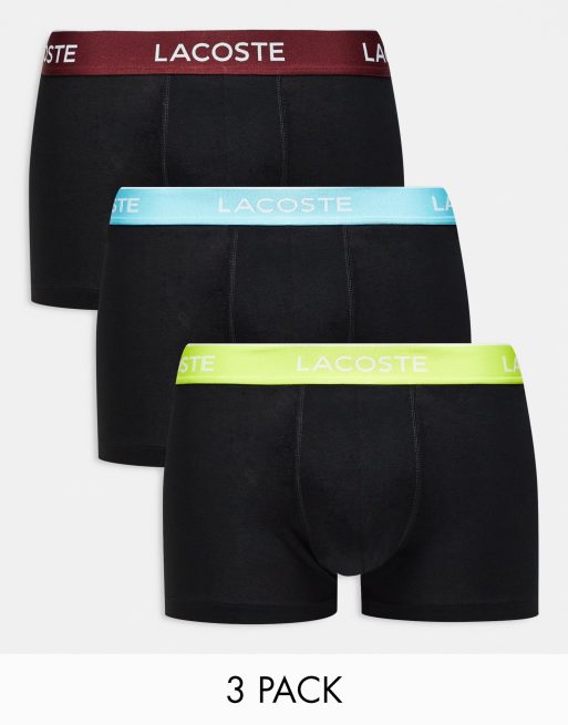 Lacoste - Essentials - Confezione da 3 boxer aderenti multicolore