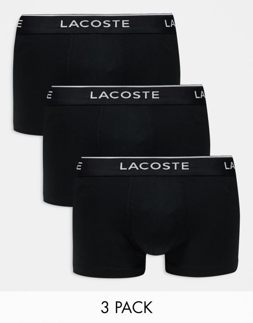 Lacoste - Essentials - Confezione da 3 boxer aderenti neri