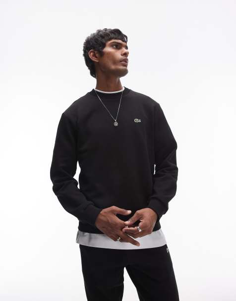 Lacoste - Essentials - Felpa nera con logo - view 1