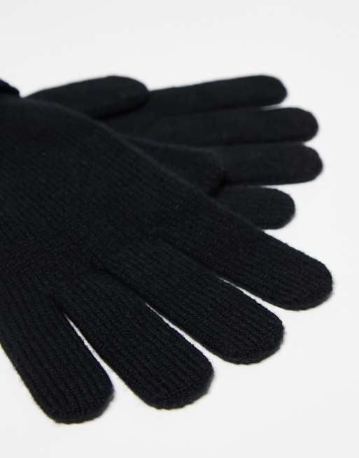 Lacoste - Gants en maille - Noir