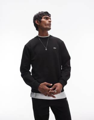 Толстовка с логотипом Lacoste essentials черного цвета