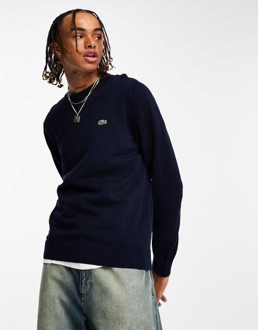 Lacoste Essentials Maglione lavorato blu navy ASOS