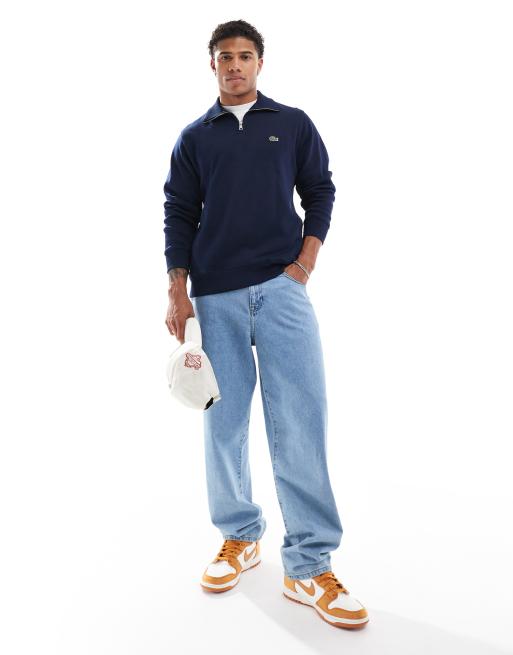 Lacoste - Essentials - Marineblå sweatshirt med 1/4-lynlås, 2 af 4