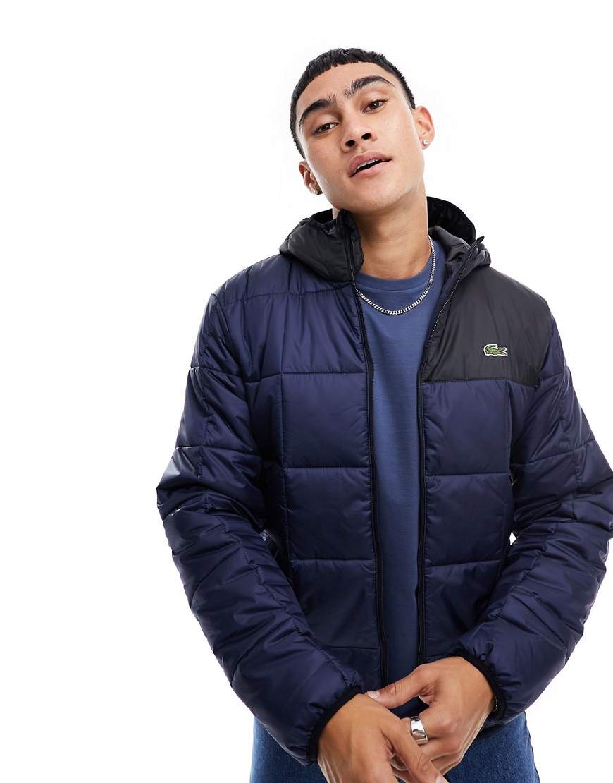 Lacoste essentials padded jacket in navy-Neutral