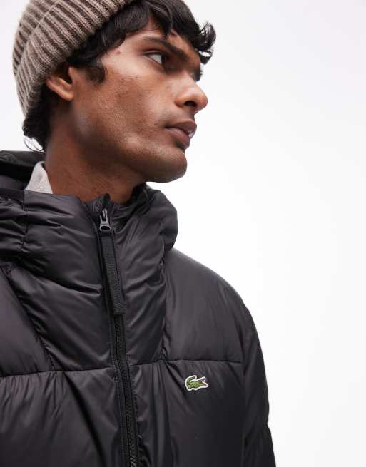 Lacoste essentials quilted puffer jacket in black ASOS