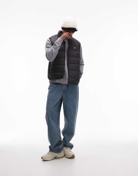 Lacoste essentials quilted vest in black - view 1