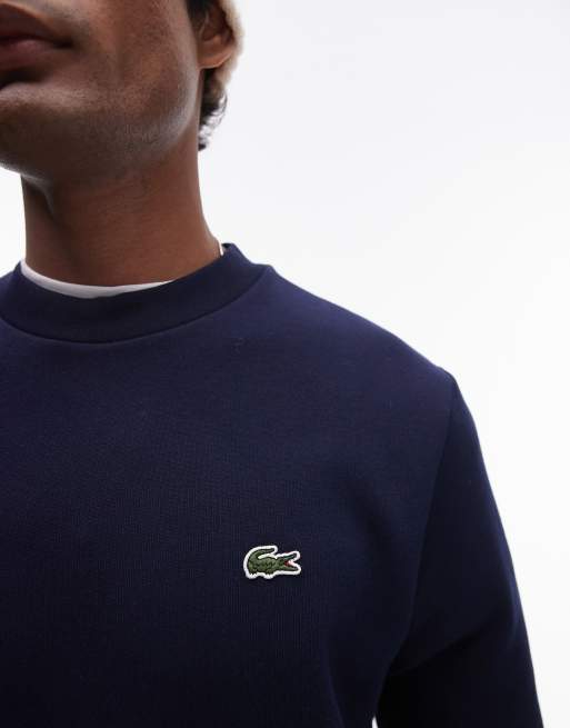 Lacoste – Essentials – Sweatshirt in Marineblau mit Logo, 2 von 4